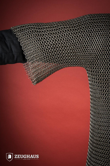 Roundring Chainmail Haubergeon 9 mm steel oiled