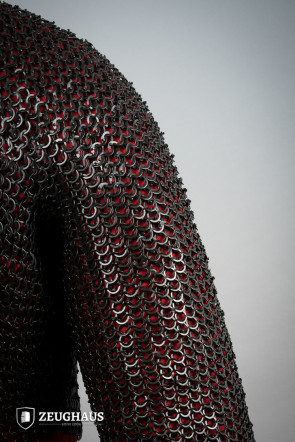 Flatring Riveted Chainmail short sleeves 9 mm burnished