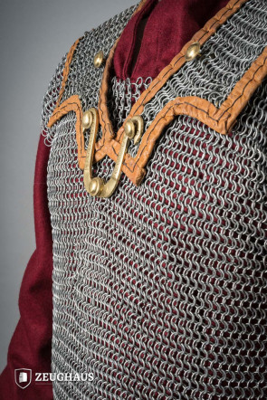 Roundring Chainmail Lorica Hamata 9 mm steel oiled